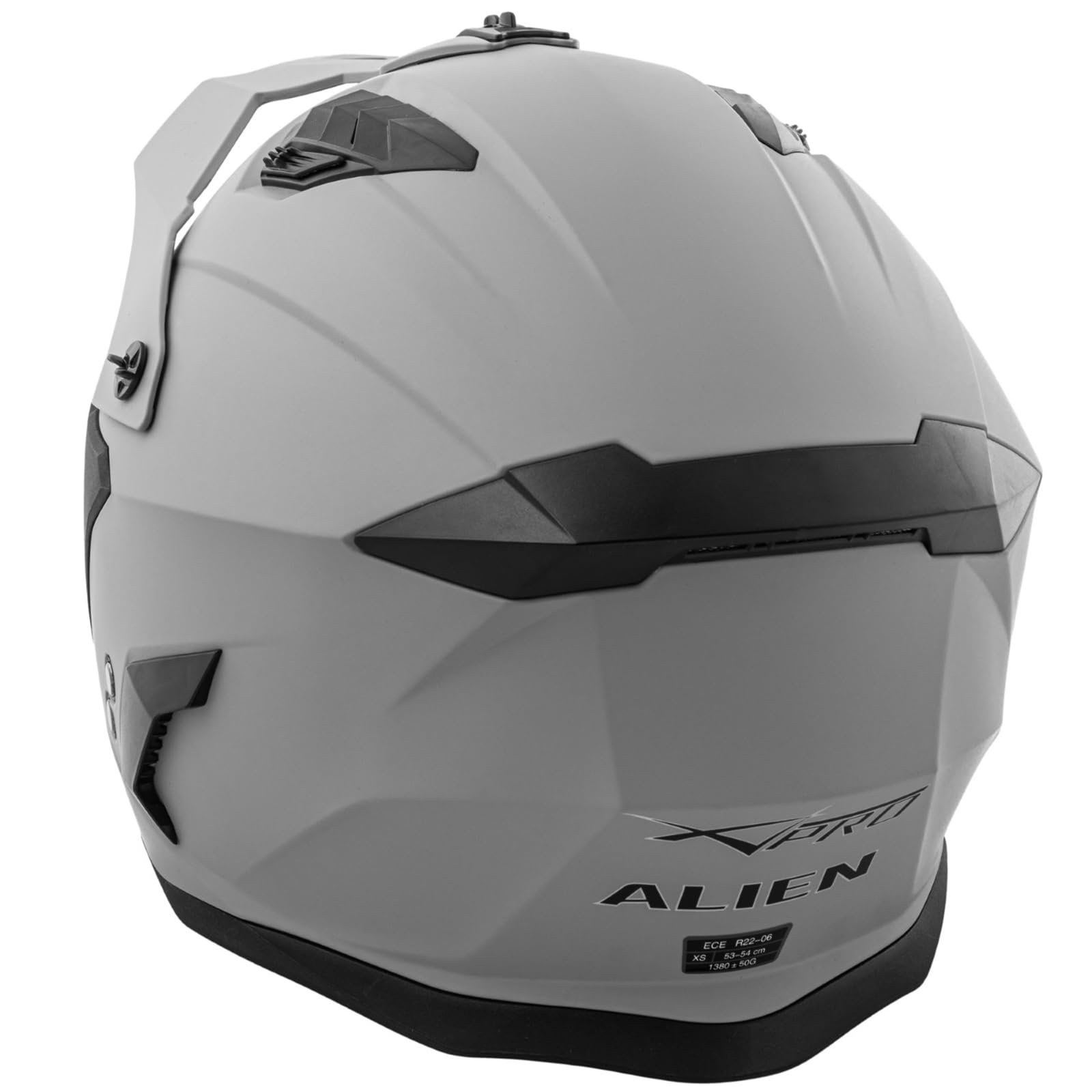 A-PRO SRL Casco Moto Jet Cafe Racer Omologato ECE 22-06 Parasole scooter Grigio Opaco XXL