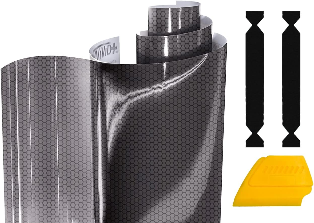 VViViD Hex+ Light AirTint Headlight Vinyl (16" x 60" (w/Toolkit