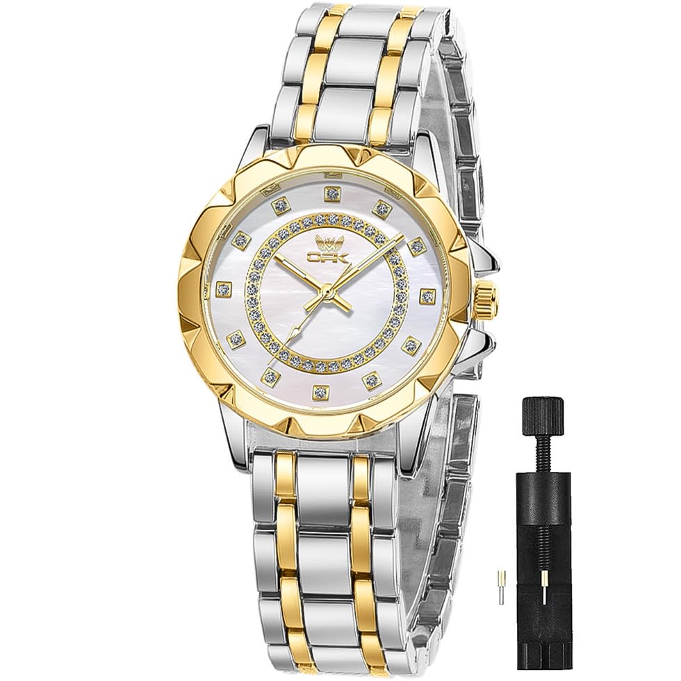 Image of OPK Wacthes for Women Bracelet Dress Easy to Read Stainless Steel Ladies Watches for Female Small Watch Waterproof Luminous Date