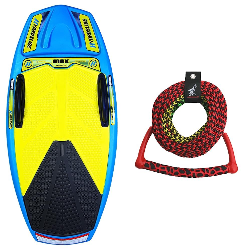 Hydro Slide MAX V2 Multipurpose Kneeboard, Blue Kneeboard + Ski Rope