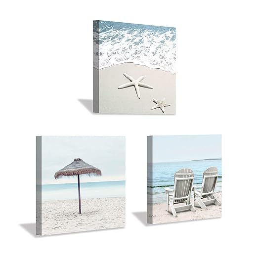 Coastal Canvas Wall Art: Beach Scene Decor