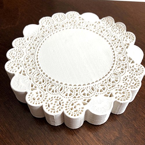 50Pcs White Greaseproof Doilies, Round (14 Inch) #TOP2