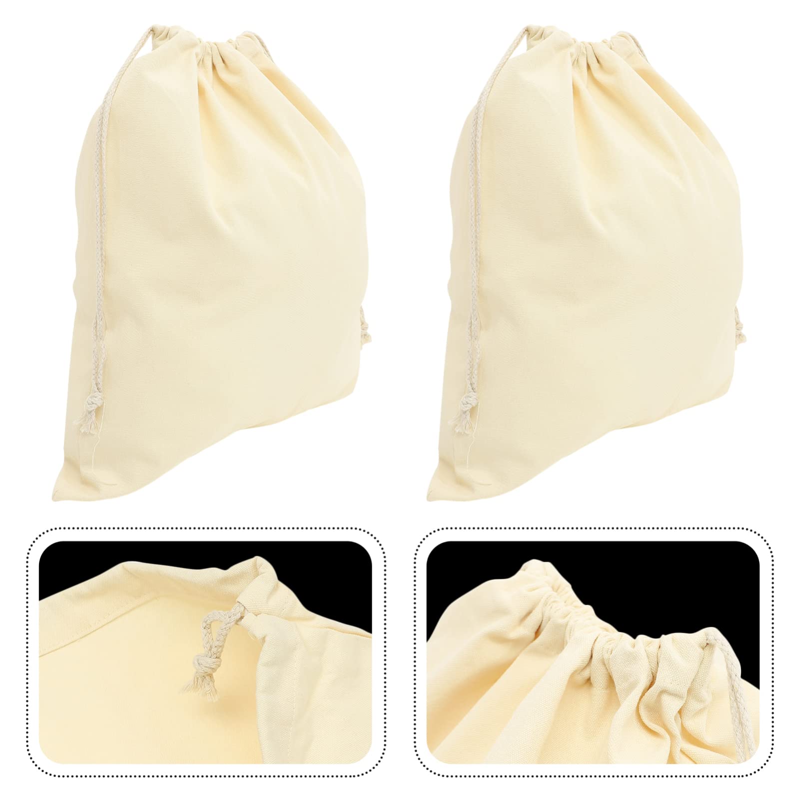 Zerodeko 2pezzi Sacchetto per Bucato in Tela Coulisse Borsa per Conservazione di Indumenti Capacità per Biancheria da Letto Asciugamani Vestiti fuori Stagione e Oggetti Vari per Bagni