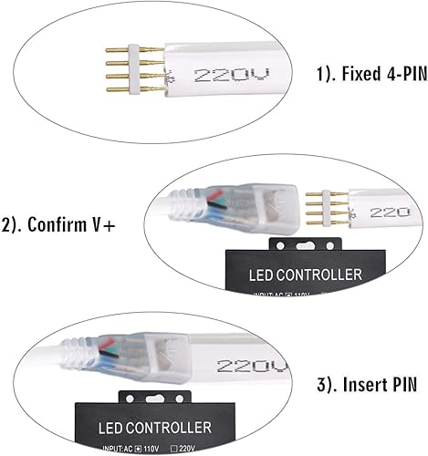 Miniatura 7 de Luz de neón LED, cuerda de luz LED con control remoto Bluetooth, CA 110-130V RGB regulable impermeable 5050 60 LEDm tira de luz para edificios