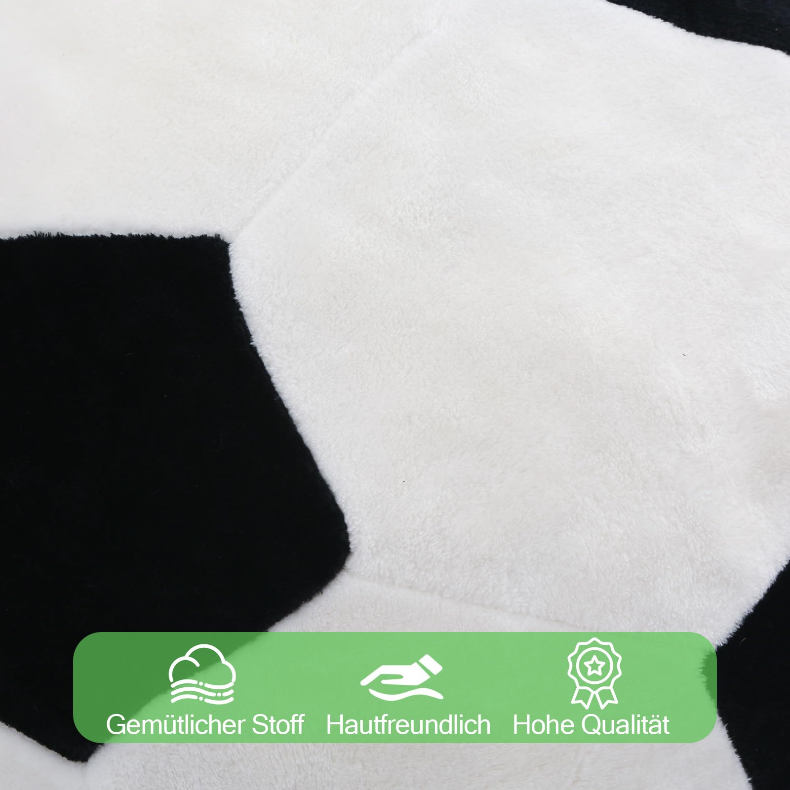 MeMoreCool Sitzsack Kinder Fußball Design – Weicher Flanell Beanbag mit Hochdichter Schaumstoff-Füllung, Gemütlicher Sessel für Jungen & Mädchen im Kuschelecke Kinderzimmer & Spielzimmer