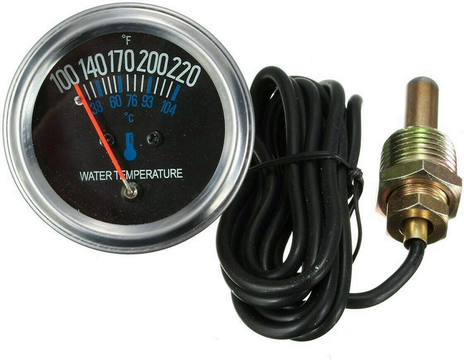 Auto Meter 2313 Autogage Mechanical Water Temperature Gauge, Water Temp