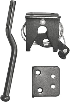 Nuvo Iron LCWSLBLK Spring Loaded Catch w/Adjustable Cable Gate Latch, Black