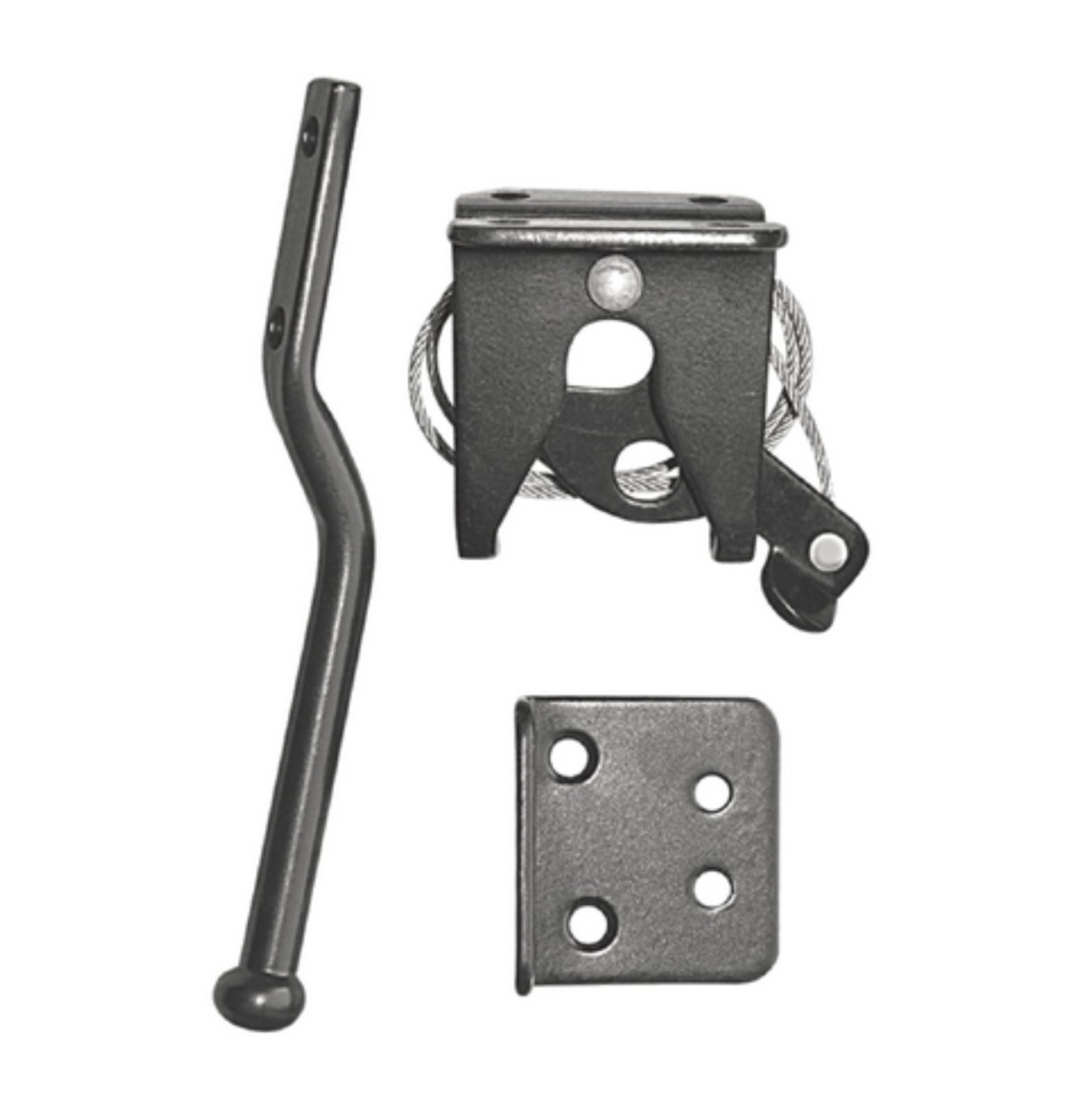 Nuvo Iron LCWSLBLK Spring Loaded Catch w/Adjustable Cable Gate Latch, Black