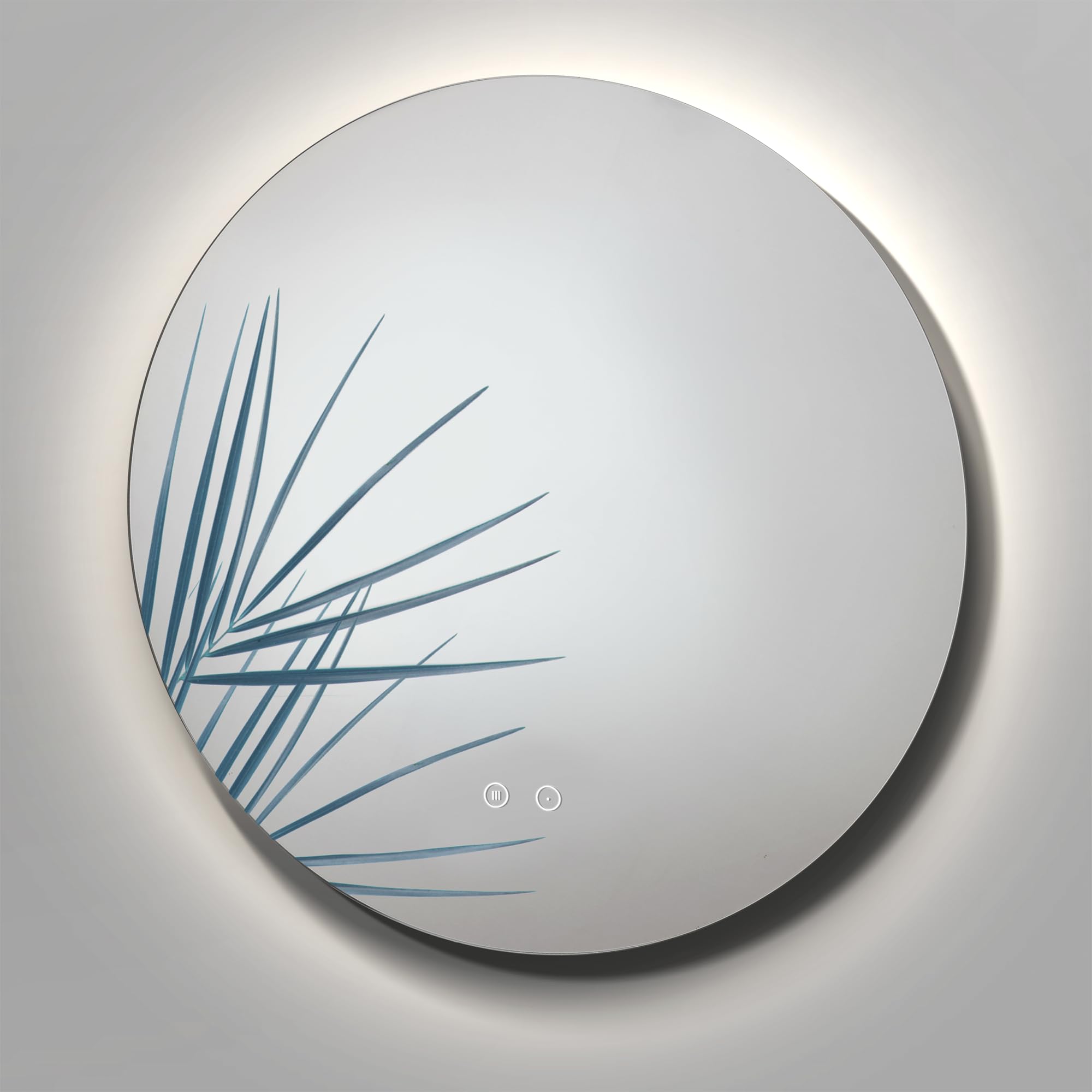 Espejo de Baño Redondo Ø80 cm con Luz LED Regulable, Antivaho, Interruptor Táctil