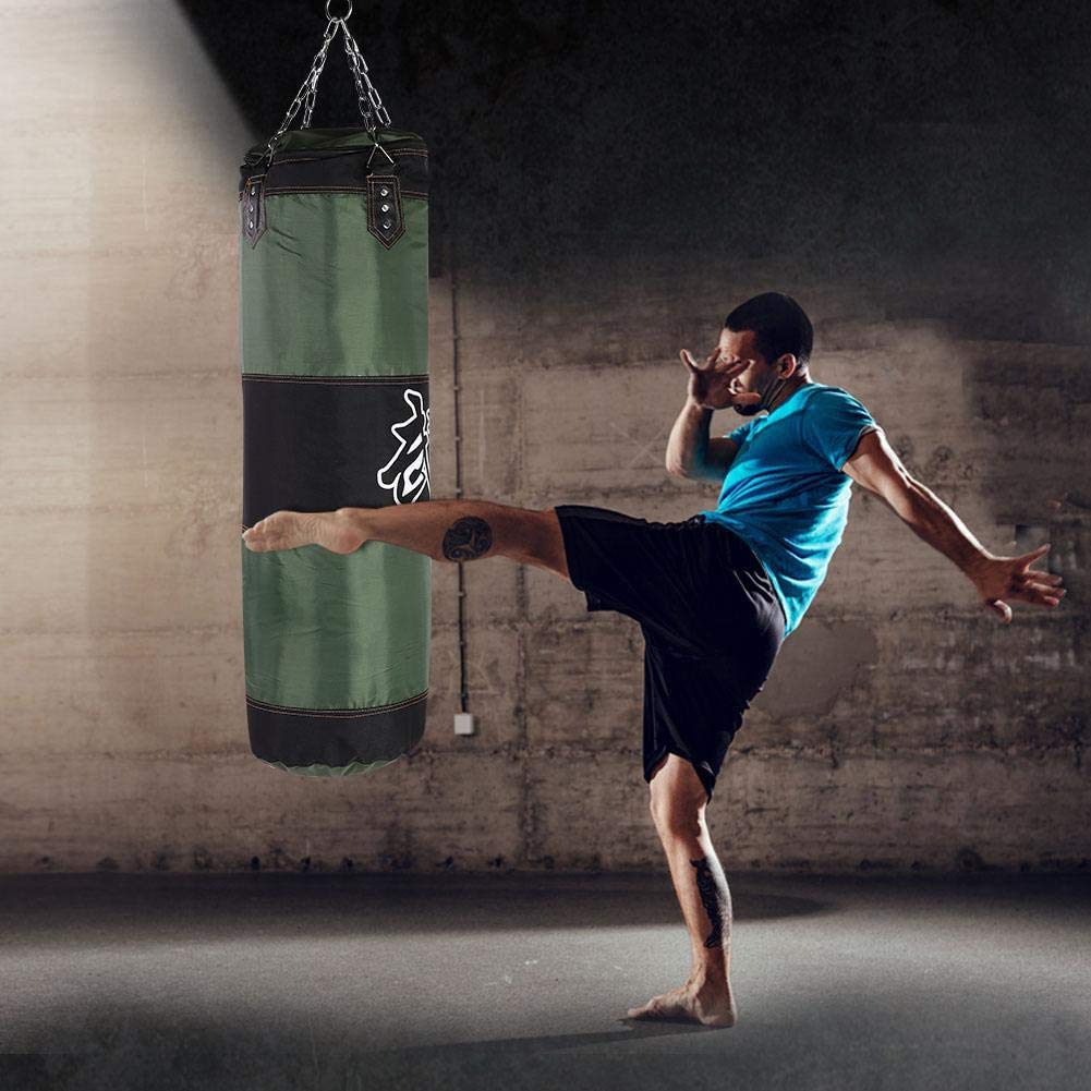 Sacco Boxe Durevole tessuto Oxford da boxe sabbia riempimento addensare allenamento fitness esercizio pugno sacco di sabbia Sacco Da Box (Color : 120cm Red)