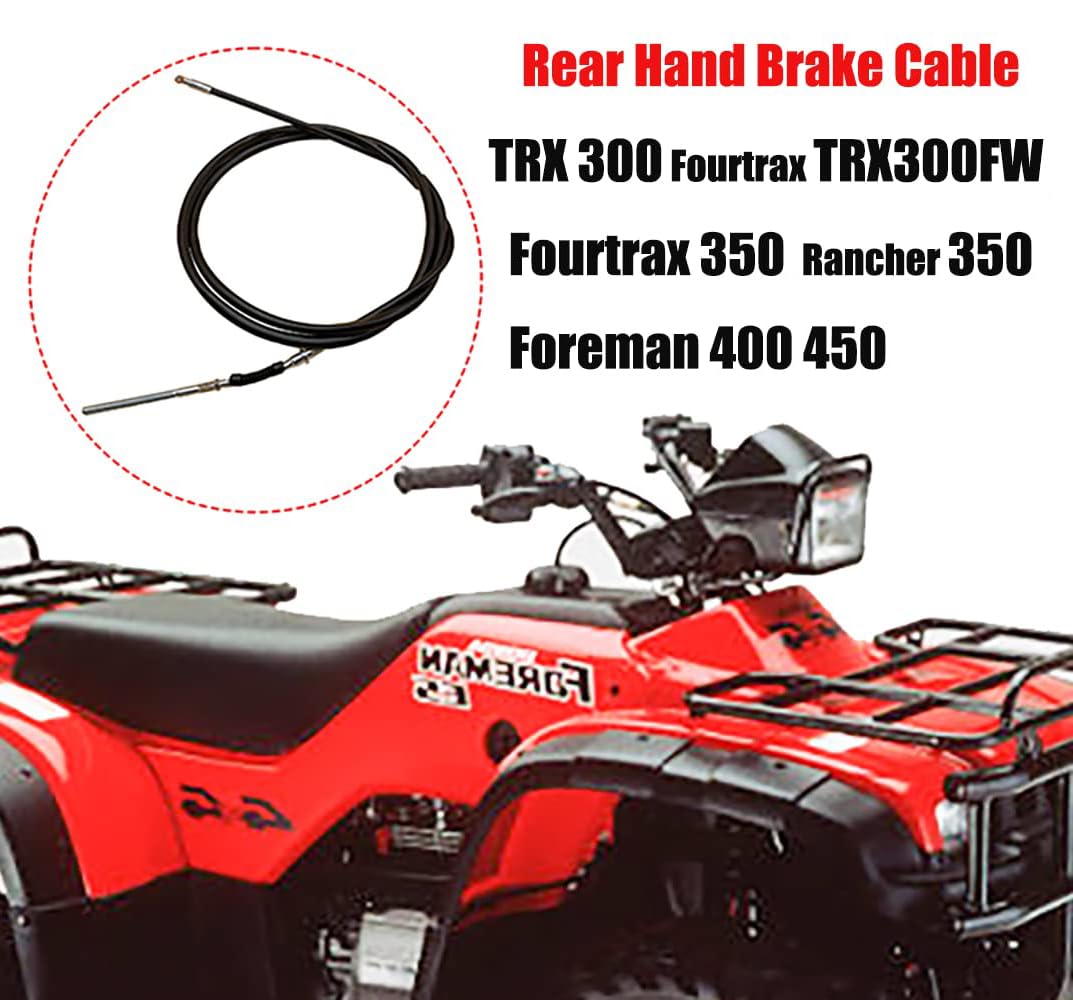 Câble de frein arrière de rechange pour Honda TRX 300 Fourtrax TRX300FW Fourtrax 350 Foreman 400 450 Rancher 350 4X4 ATV Moto Ligne de frein arrière flexible