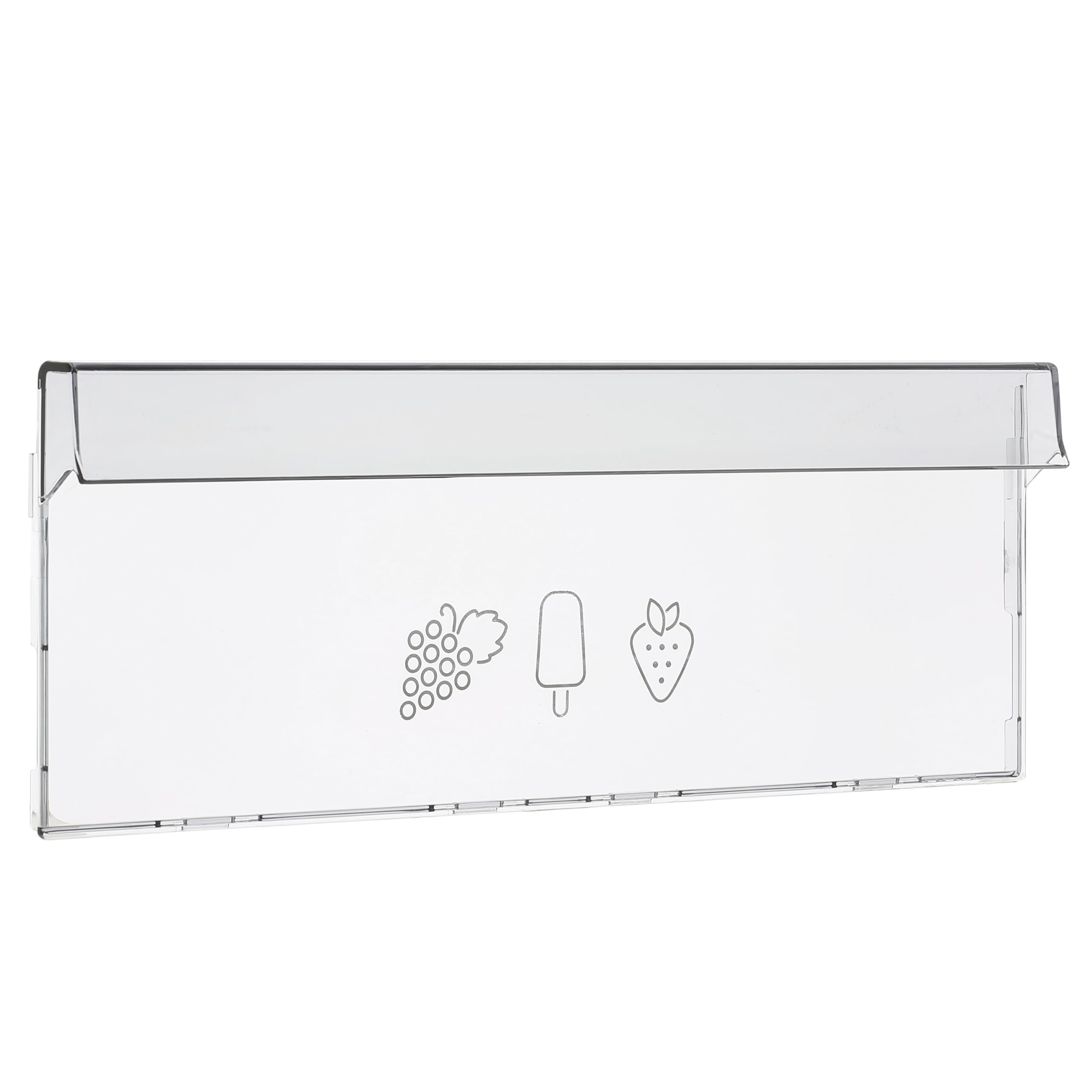 Masterpart Clear Fridge Freezer Top Middle Frozen Food Container Drawer Front Panel Handle Compatible With Montpellier Fridge Freezers 4640531000