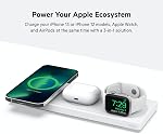 Belkin MagSafe 3-in-1 Wireless Charging Pad - Fast Charging for Apple Watch, iPhone 17, 16, 15, 14 Series, AirPods, & More - MagSafe Charging Station for Multiple Devices White (Certified Refurbished)