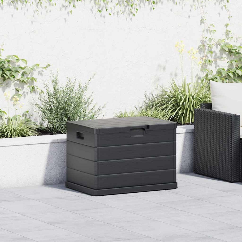 vidaXL Scatola di Stoccaggio per Giardino con archiviazione Antracite, Scatola di stoccaggio Rettangolare per Giardino e terrazzo, Un Organiser Moderno per Esterni