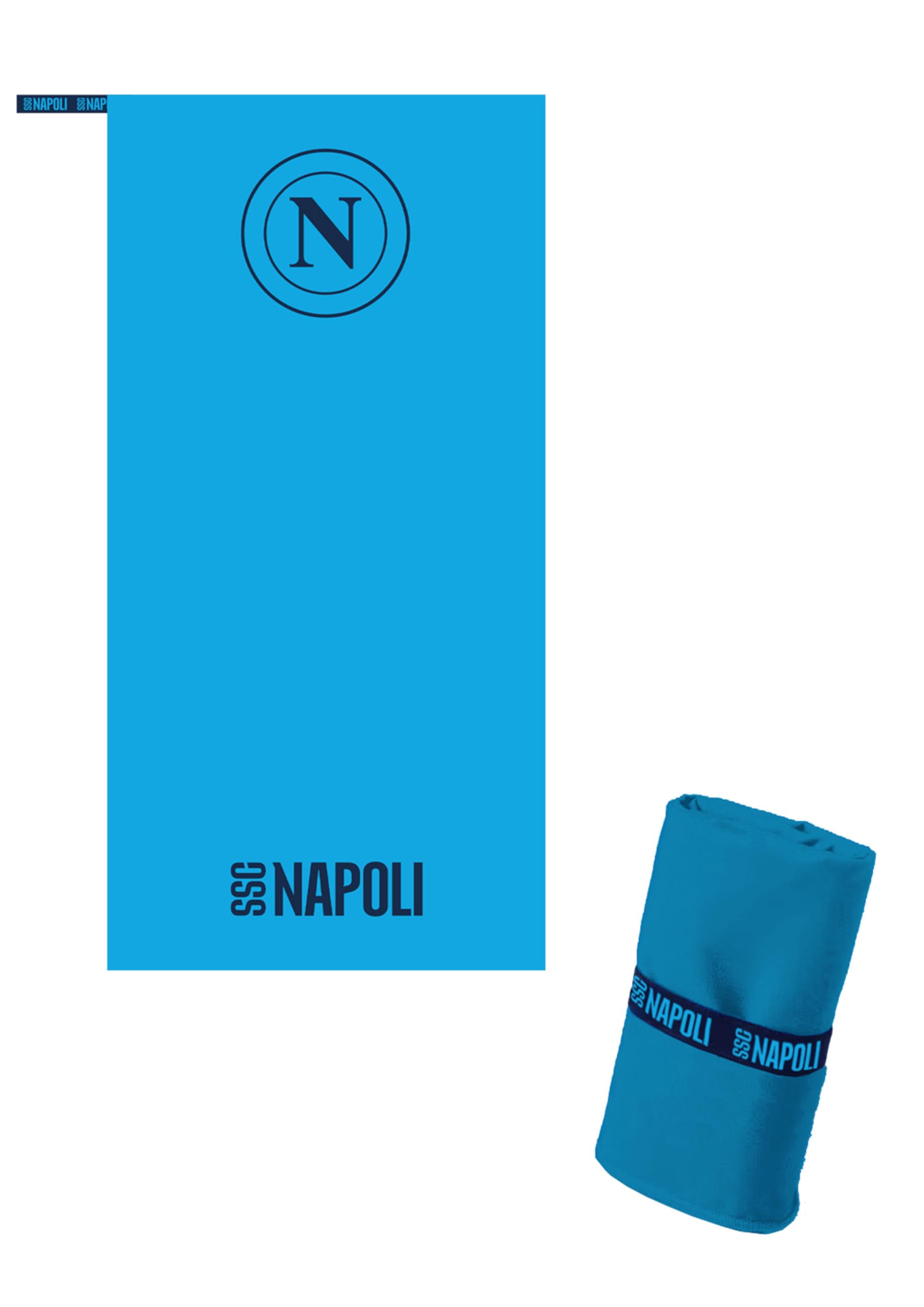 hermet Telo in Microfibra 80x160 cm Napoli – Asciugamano Ufficiale per Mare, Piscina, Palestra e Viaggio con Fascetta Elastica, Leggero e Asciugatura Rapida - 2