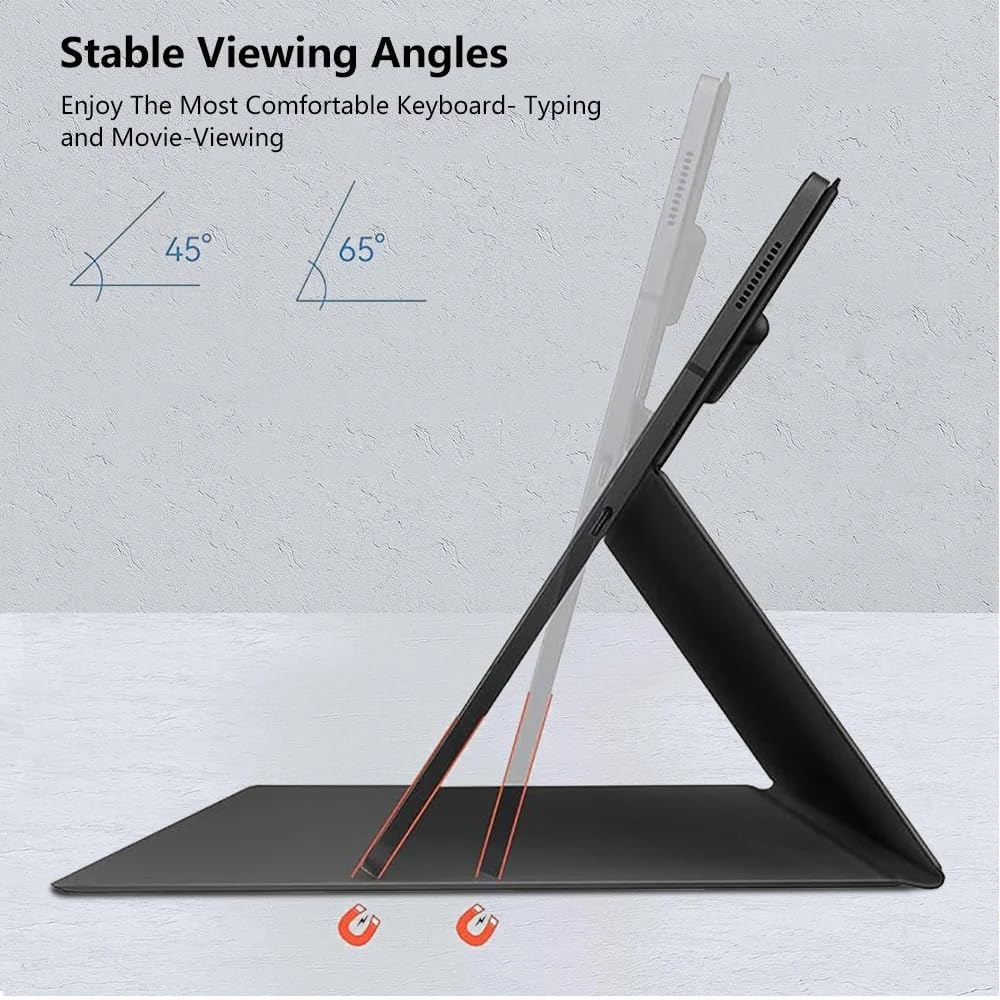 Magnetic Slim Protective Leather Case Suitable for Samsung Galaxy Tab S9 Ultra 14.6inch 2023 SM-X910/SM-X916B Tablet Cover(Black)