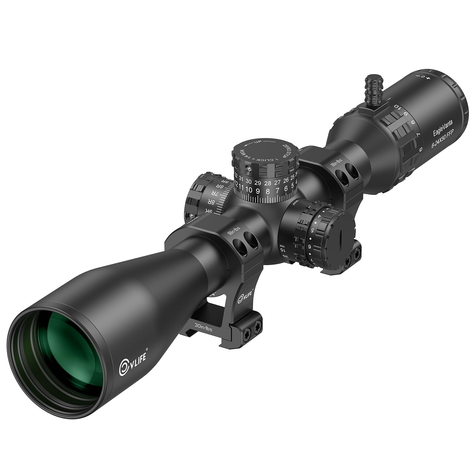 CVLIFE EagleVanta FFP Rifle Scope for Hunting with ED Glass Zero Stop | 6-24x50 & 8-32x56…