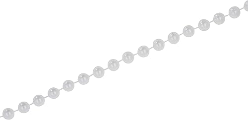 Miniatura 2 de Mandala Crafts Guirnalda de cuentas de perlas blancas sintéticas, 0.236in, 27 yardas, carrete de perlas blancas, guirnalda de perlas para decoración