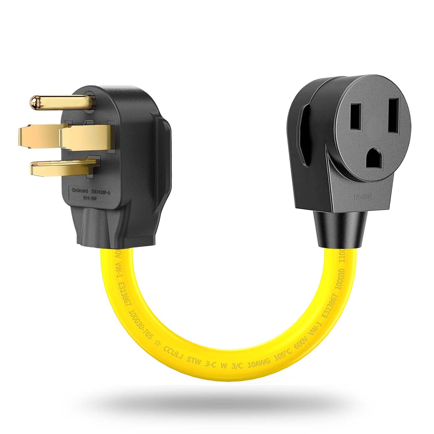 Adapter wtyczki lutowniczej 4 bolce na 3 bolce 220 V, NEMA 14-30P na 6-50R kabel konwerter lutowniczy 0,3 m, 30 A męski na 50 A żeński, 10AWG* 3C