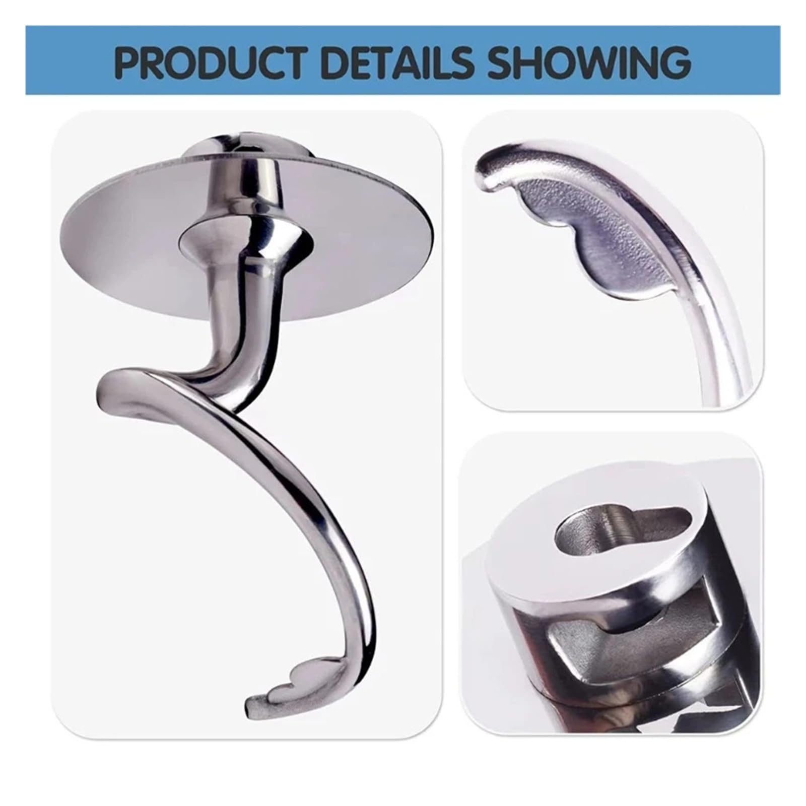 Mezclador De Harina, Cabezal Mezclador, Gancho De Masa, Mezclador De Pie, Repuesto De Material De Acero Inoxidable for Piezas KSM90 KSM103 KSM110