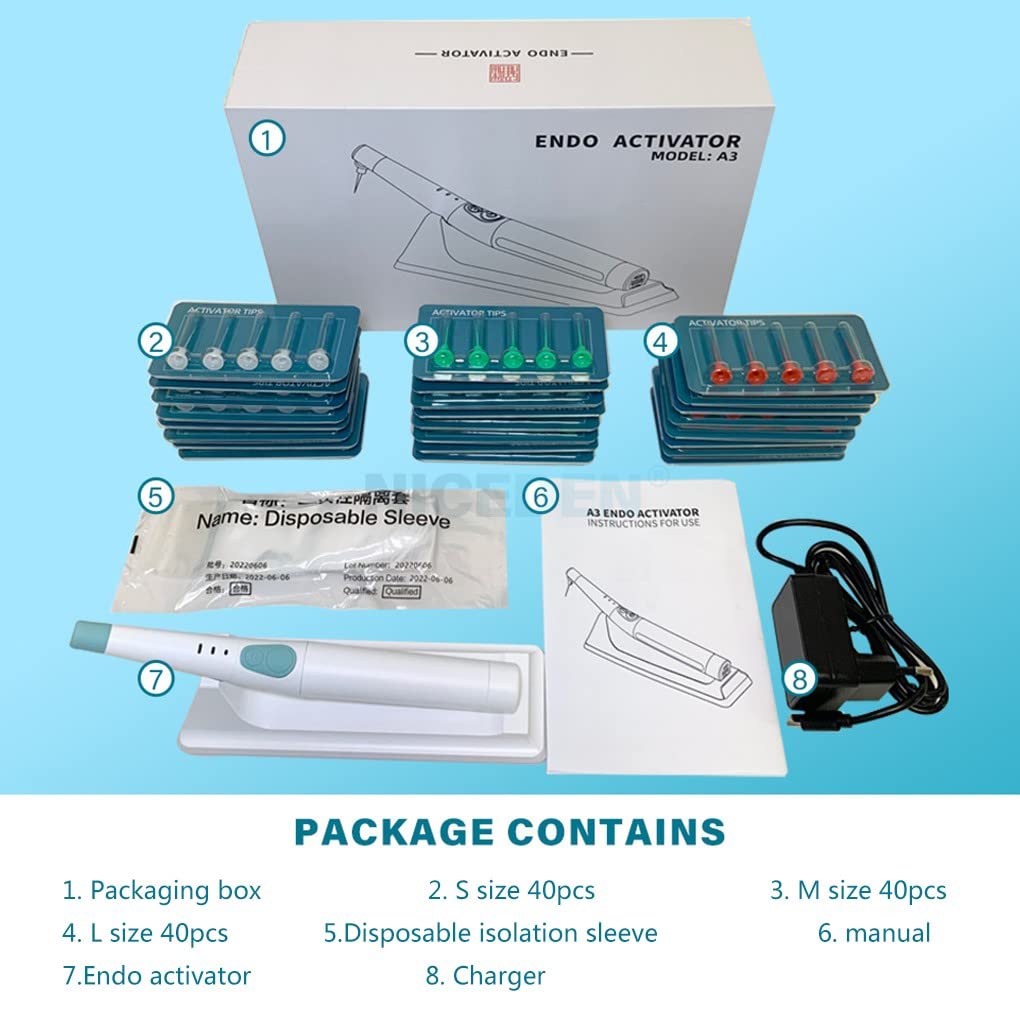 Endo Irrigator Attivatore per apparecchiature dentali per la pulizia dei denti con 120 punte - Odontoiatria essenziale per una corretta igiene orale e cura