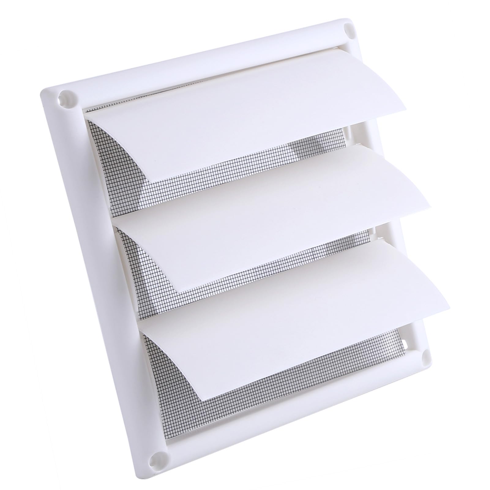 Grille d'aération murale 20x20 cm GOTOTOP en plastique à 3 rabats pour conduit de 12,7 cm