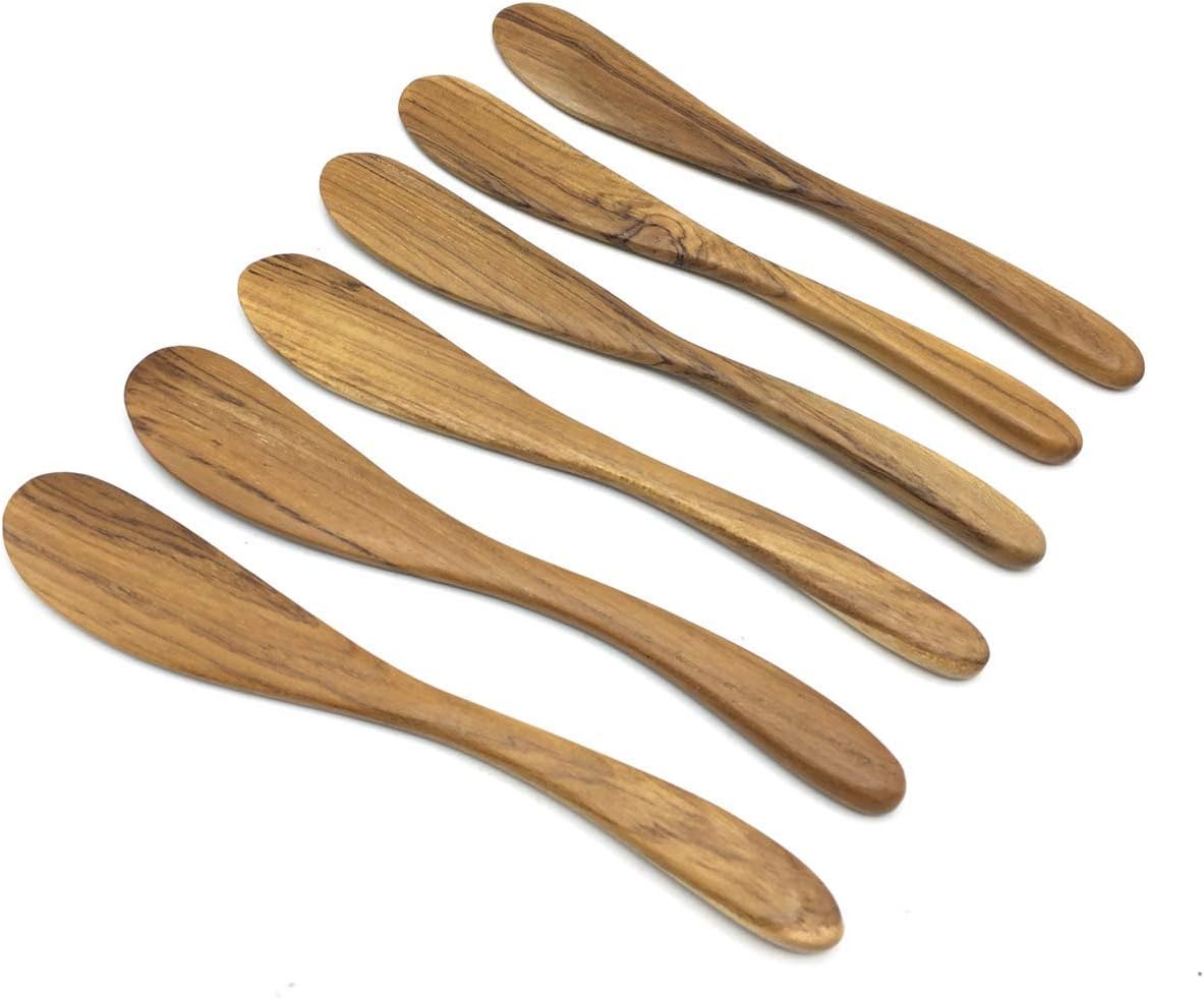 Premium Golden Teak Wood Butter Spreader By Tectona Teak Handmade Wooden Cheese