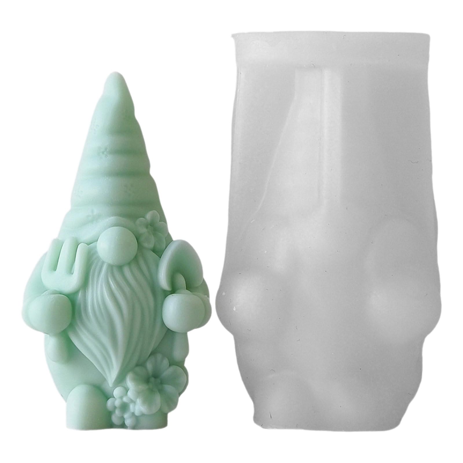 NEWFT Silicone Dwarf Candle Mold 3D Dwarf Shape Flexible Silicone Perfect for Home Decors Soap Cake Chocolate Crafting