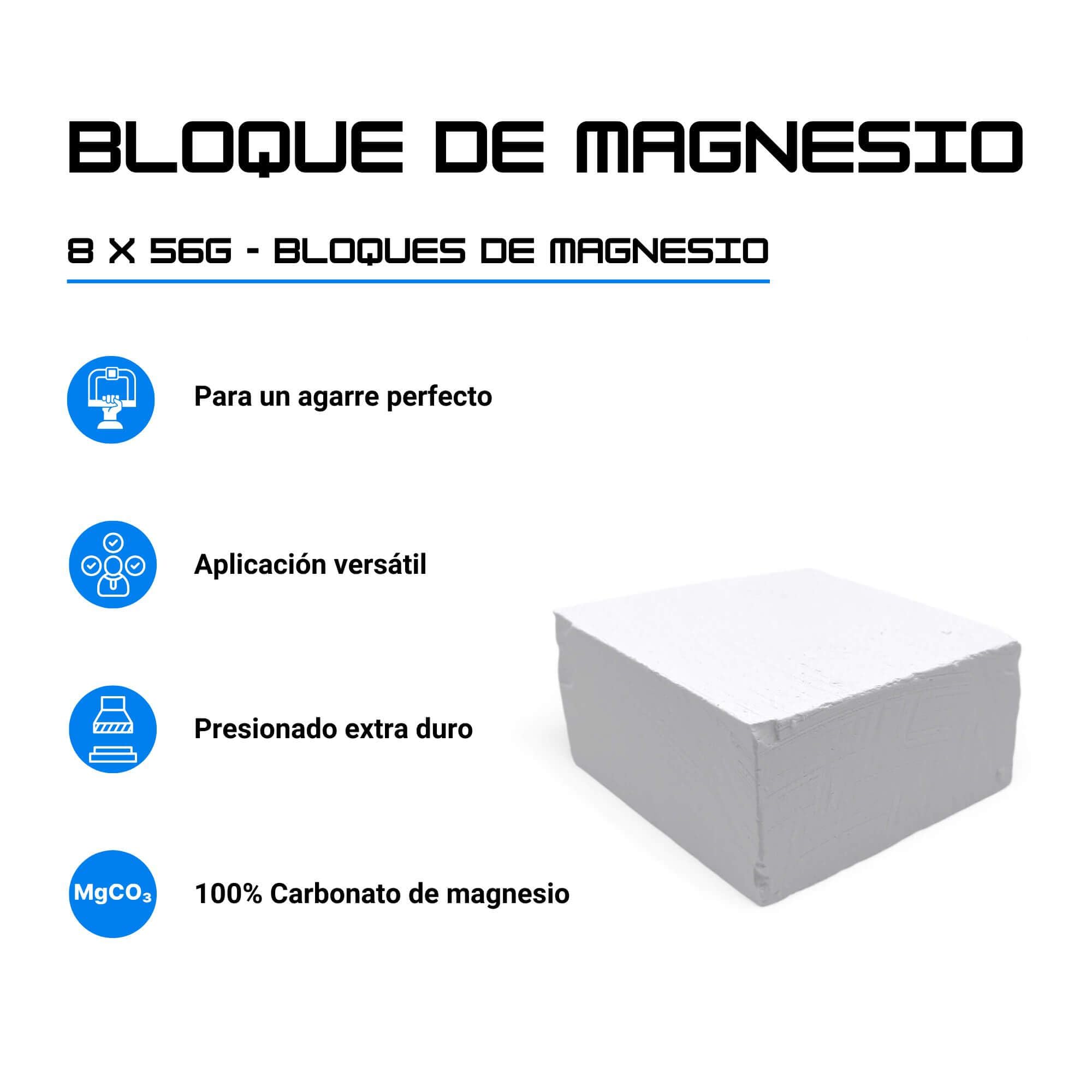 MoonKing Sports – Chalk Block 8 Pack 8 x 56 g Magnesia en forma de bloque extra duro prensado, tiza para gimnasia, boulder, escalada