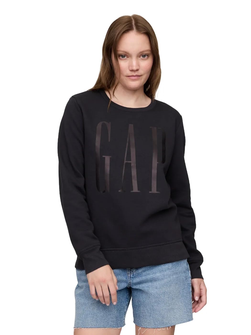 Gap Women's Moonless Night Logo Crewneck Sweatshirt, Medium