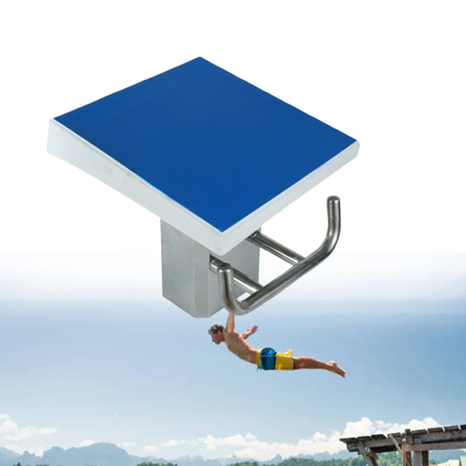 Piattaforma per Tuffi da Piscina, Trampolino Standard per Piscina, Superficie inclinata Antiscivolo, Piattaforma per Tuffi da Competizione per Interni ed Esterni per Allenamento Y2