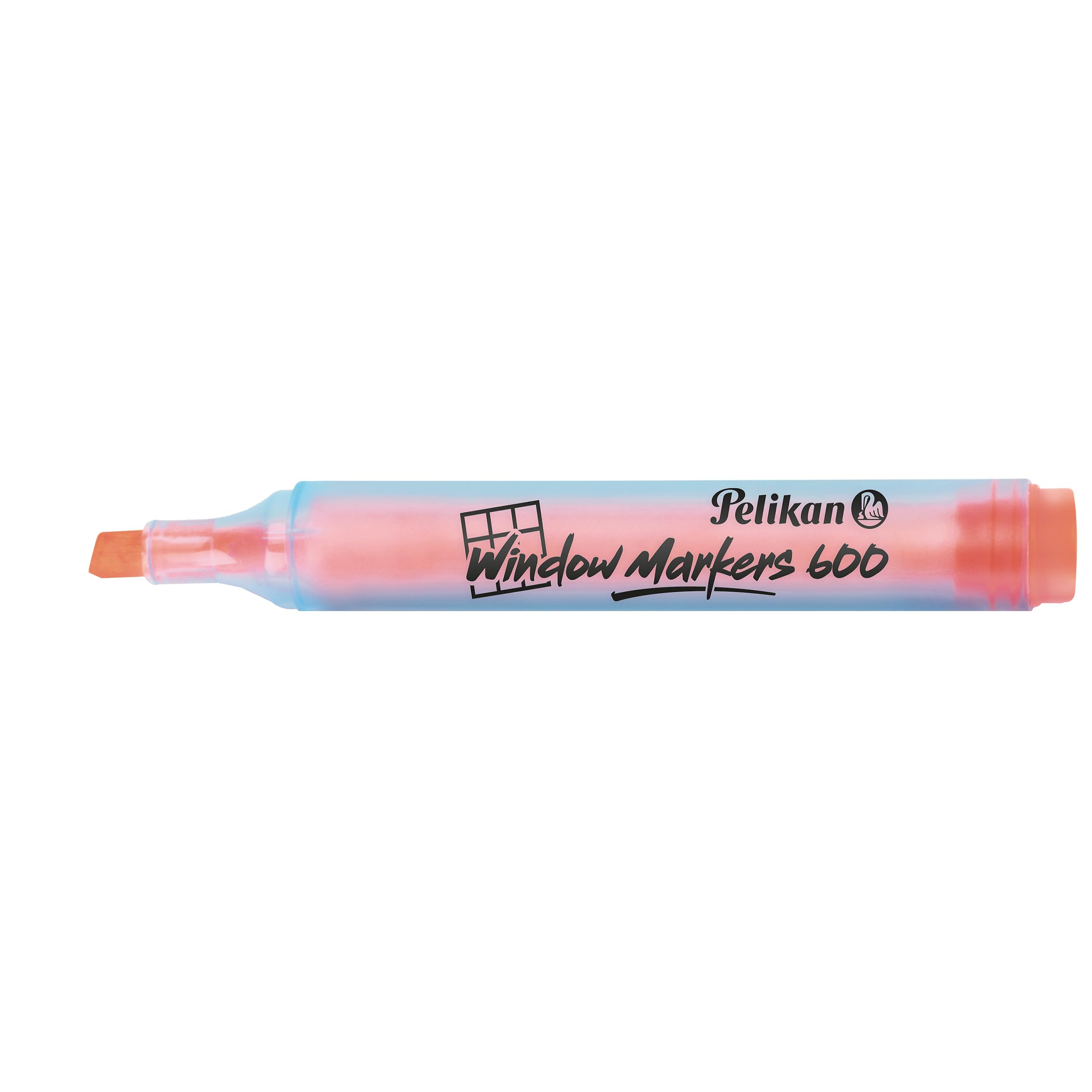 Markery do Szkła Pisaki Kredowe Pelikan Window Marker 600 Zestaw 8 Kolorów - Ścieralne na Sucho, Ścięta Końcówka (2-5 mm), Do Szkła i Akrylu