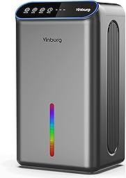 Dehumidifier for Basement (85 OZ, 800 sq ft) Quiet Dehumidifiers for Home, Auto Shut-Off, Sleep Mode, 3 Gear Timer(8H,16H,24H), Small Dehumidifier for Bedroom, Bathroom with Drain Hose (Black Gray)