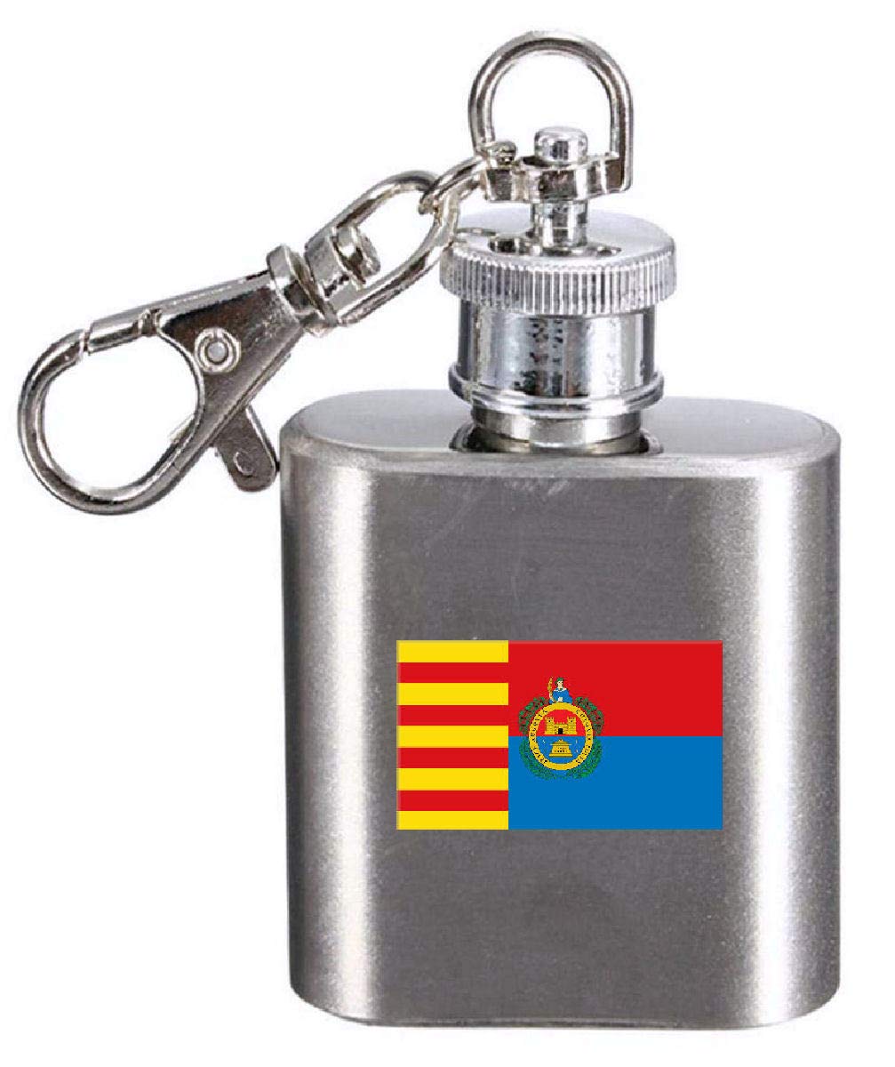Flasque porte-clés gravé drapeau de l'élan petit flacon poche