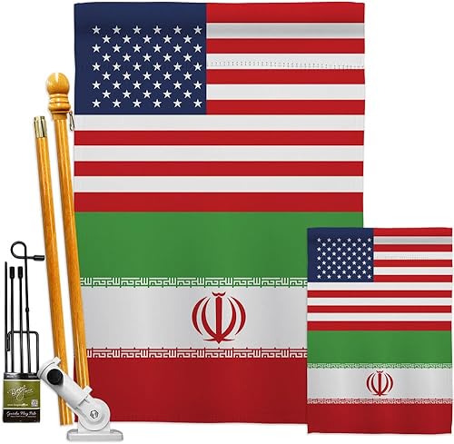 Bandera de la amistad de la Copa del Mundo de Irán y Estados Unidos, asta de bandera para exteriores, decoración al aire libre, tapiz de jardín,