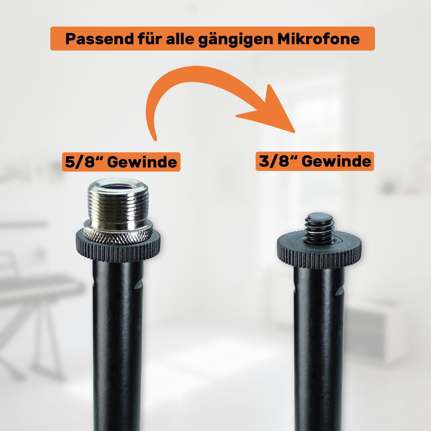 keepdrum MS015 statyw mikrofonowy prosty statyw z przegubem kulowym