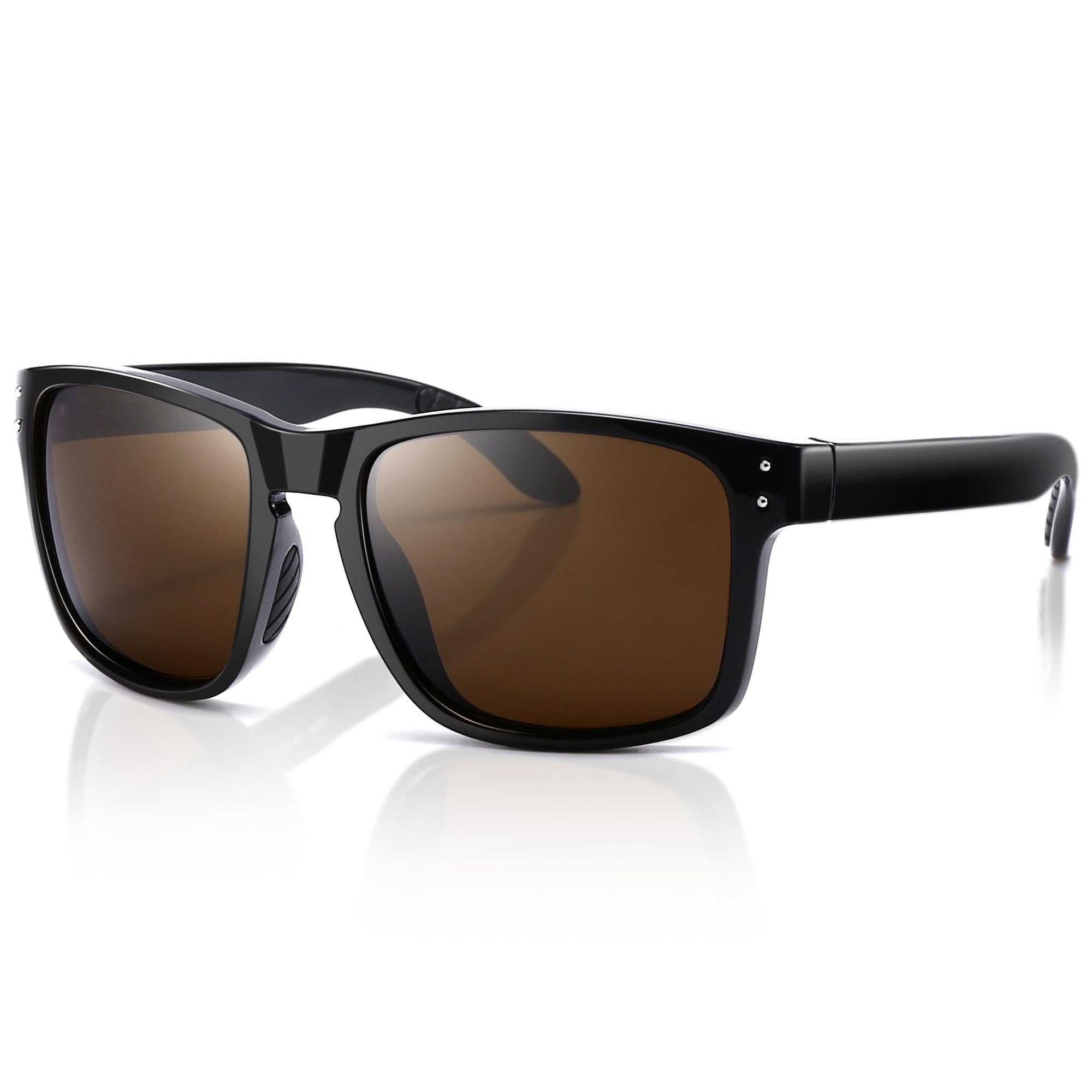 SUNGAIT No Bounce & Slip Leichte polarisierte Sonnenbrille passend für Männer Frauen Jugendliche Laufen Golf