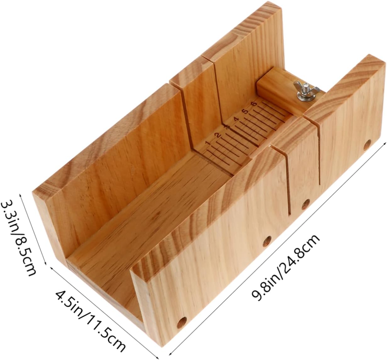 1Set Wooden Soap Cutter with Wavy Straight Cutters Handmade Soap Cutting Tool for Sized Soap Cake and Sugar Cubes for Crafting