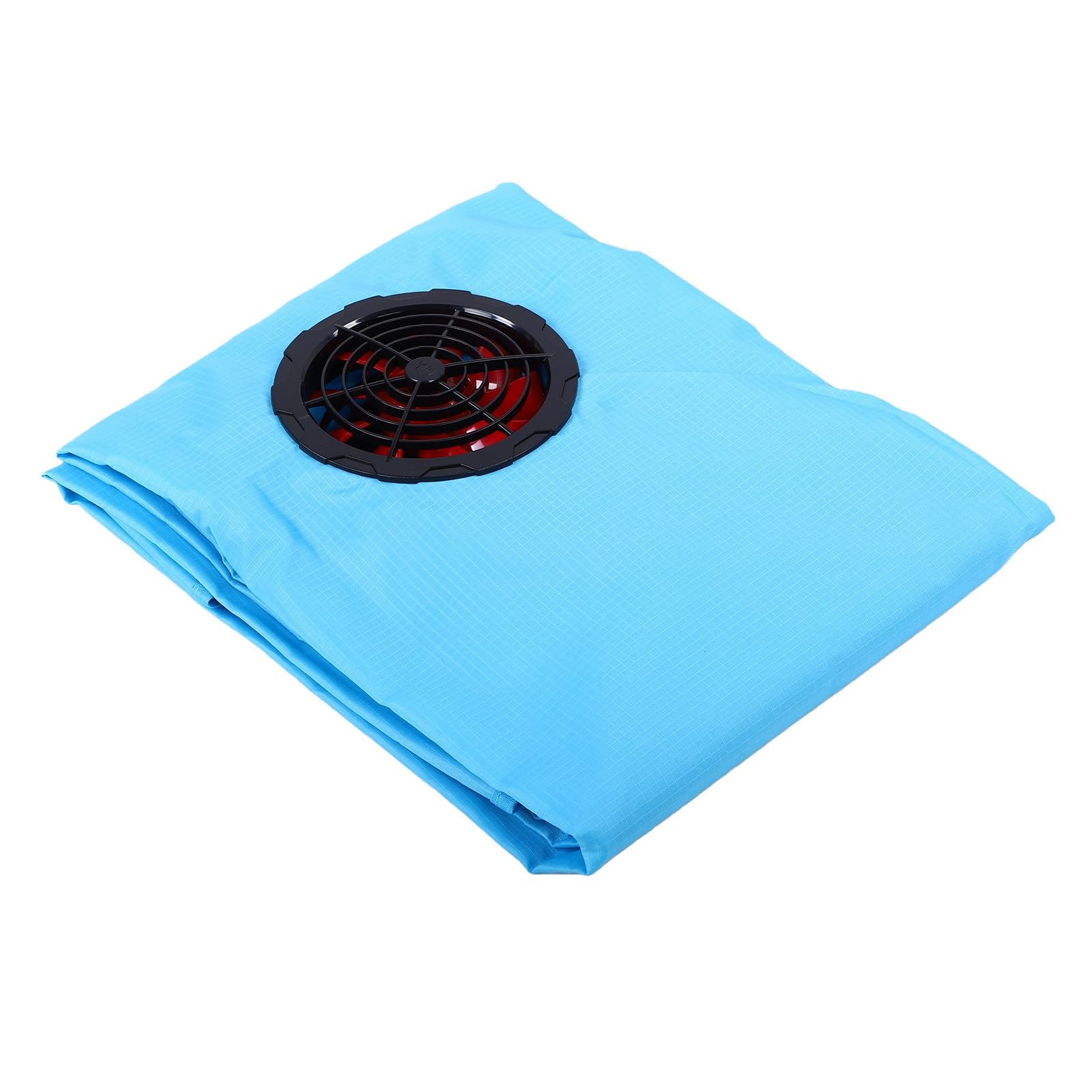 Kühldecke mit Ventilator, USB-Kühlventilatordecke aus Polyester-Seide, 140 X 75 cm, 3-Gang-Verstellbarer Luftstrom, Waschbares Design für Camping, Sofa, Bett, Strand