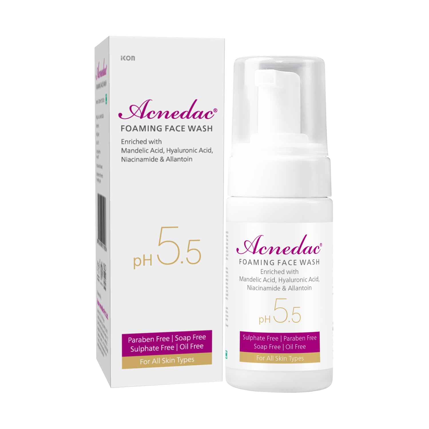 Foaming Face Wash 100 ml | For Oily & Acne-Prone Skin | 1% Salicylic Acid & Glycolic Acid | Oil Control | Deep Cleanses Pores | Helps Reduce Blackheads & Whiteheads | Soap Free | Sulphate Free - (Pack of 1)-image-4