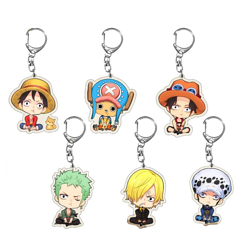 Amazon.co.jp: KGZLGH ワンピース キーホルダー 6点セット ルフィ 