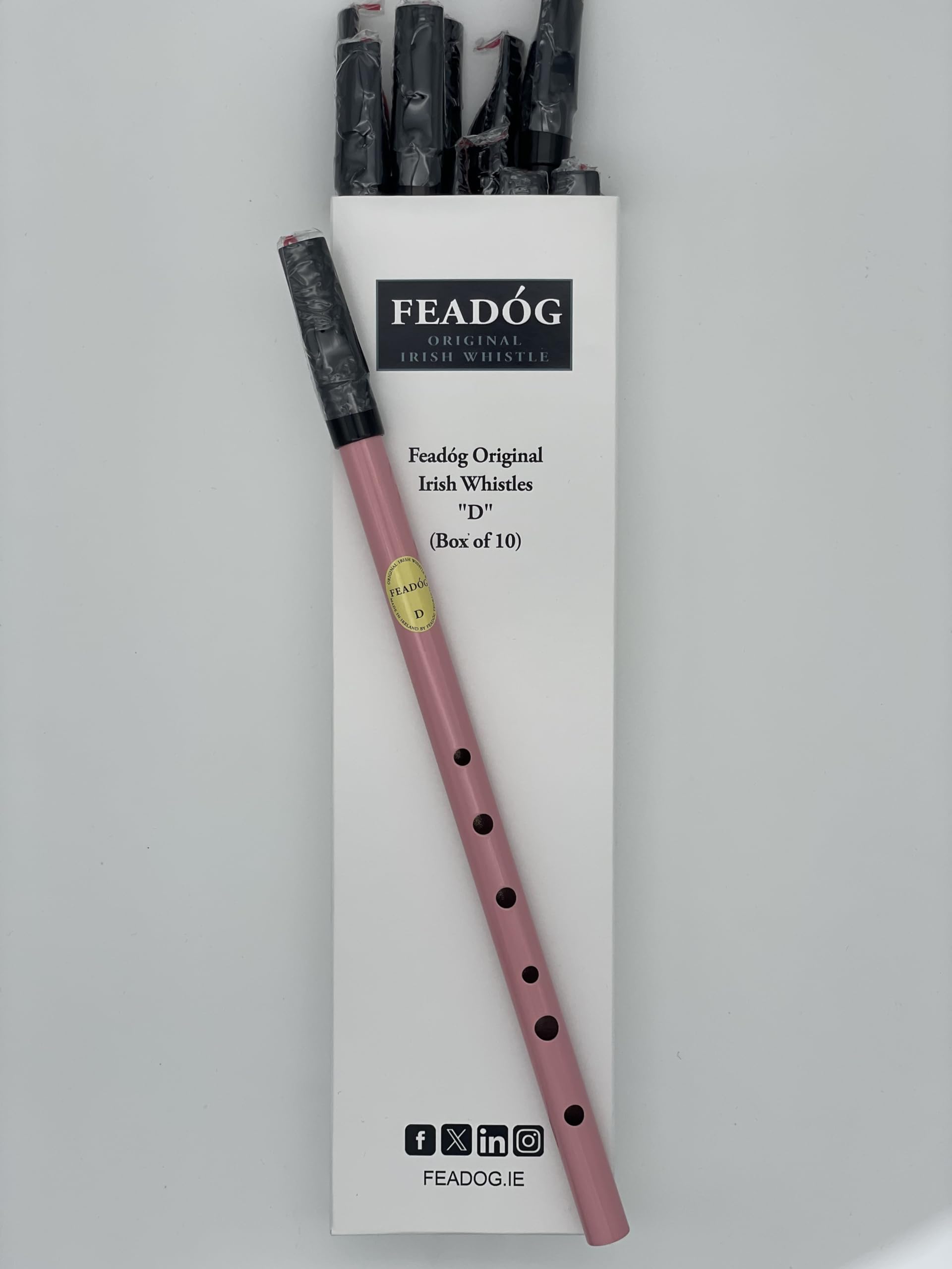 FeadógPink D Whistles (Box of 10) FW40