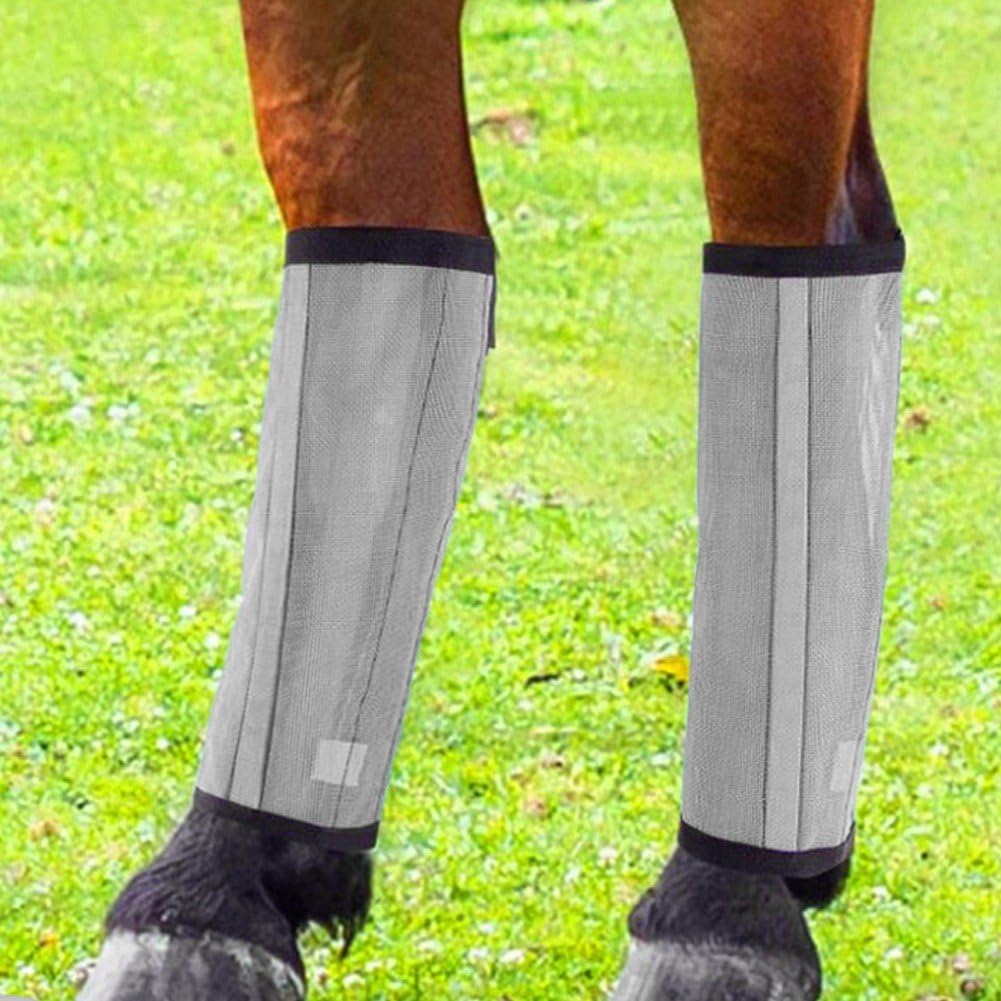 Botas De Malla contra Moscas para Caballo 4 Piezas Botas De Caballo De Malla Transpirable Envolturas Protectoras para Patas De Caballo Leggings De Caballo para Prevenir Moscas