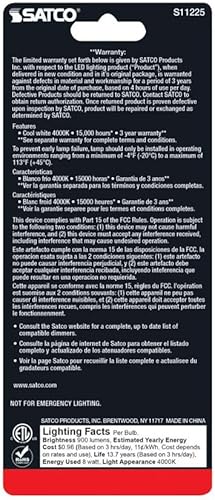 Miniatura 4 de Satco 11225-8T10/LED/HL/940/FR/DIM/CD Tubular (S11225) Tubo Estilo Estándar Bombilla LED
