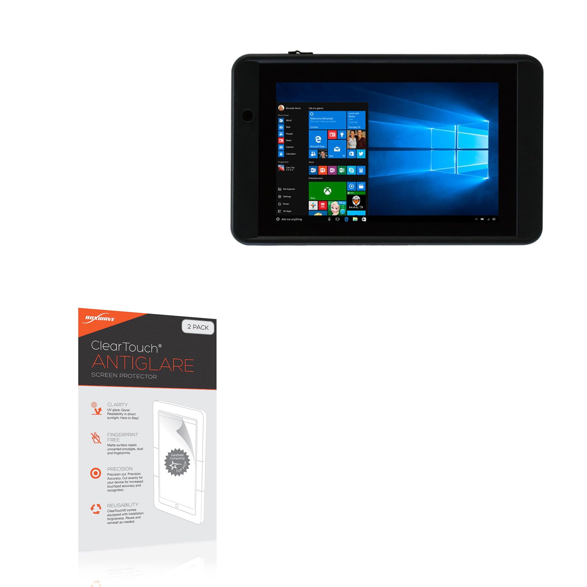 BoxWave Screen Protector Compatible With AAEON RTC-700B - ClearTouch Anti-Glare (2-Pack), Anti-Fingerprint Matte Film Skin