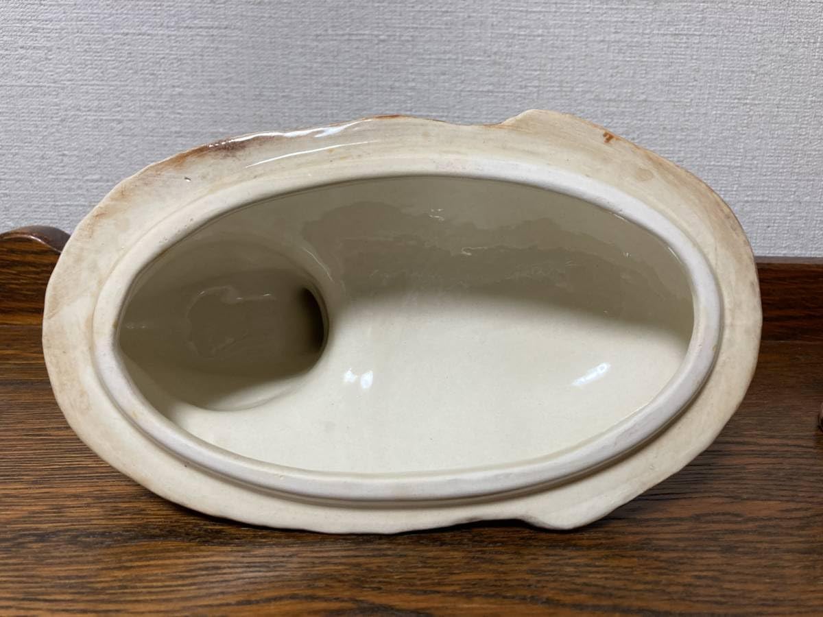 フランス陶器☆うさぎ型テリーヌポット コーガン作 マジョリカ焼き 春の感謝セール♪フランス陶器☆うさぎ型テリーヌポット