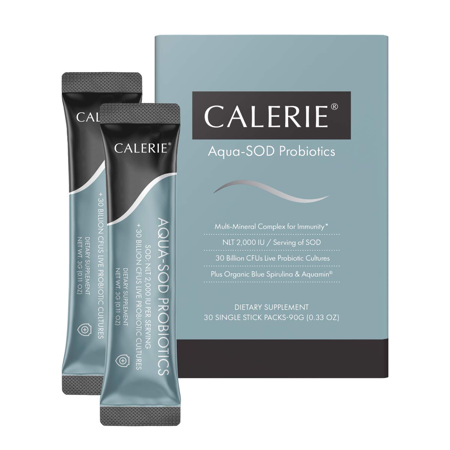 Amazon.com: CALERIE Aqua-SOD 益生菌– 每份NLT 2,000IU 多種礦物質