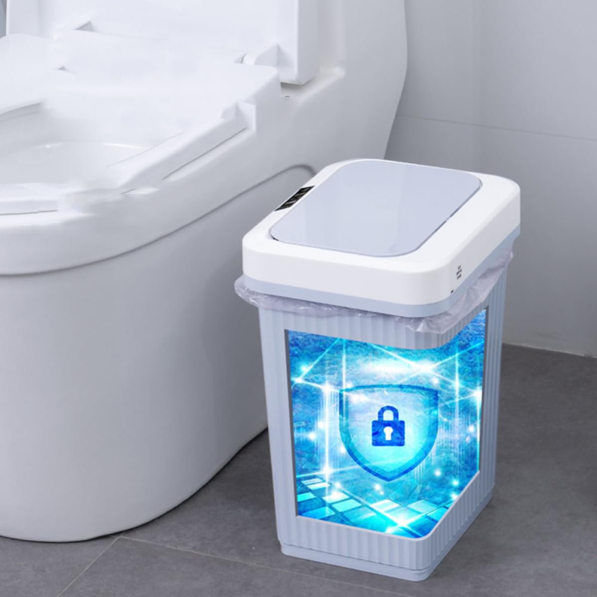 Ciieeo Bote de Basura Inteligente con Sensor, 16l, Plástico, USB