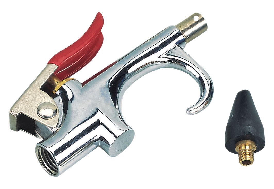 Sellerocity Air Compressor Zinc Alloy Pneumatic Compact Blow Gun with Rubber OSHA Safety Tip, 1/4 NPT (.540 Inch) Threaded Female, 150 PSI Max