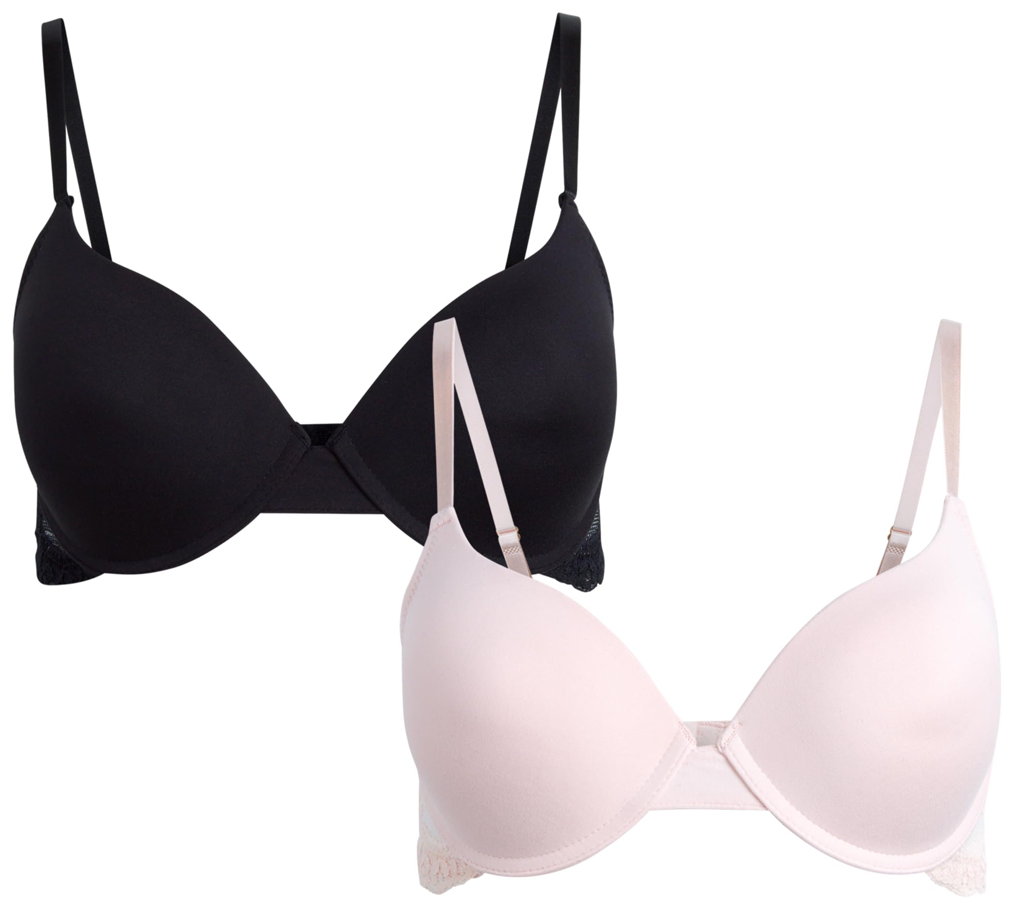 Jessica SimpsonWomen's Bra – 3 Pack Comfort Molded Microfiber Bra: B Cup/C Cup